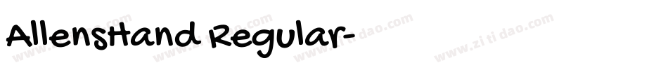 AllensHand Regular字体转换